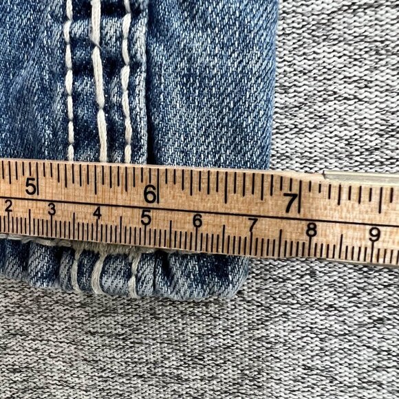 True Religion Jeans Women 27 Blue Light Wash 100% Cotton Low Rise USA Western - Picture 11 of 16